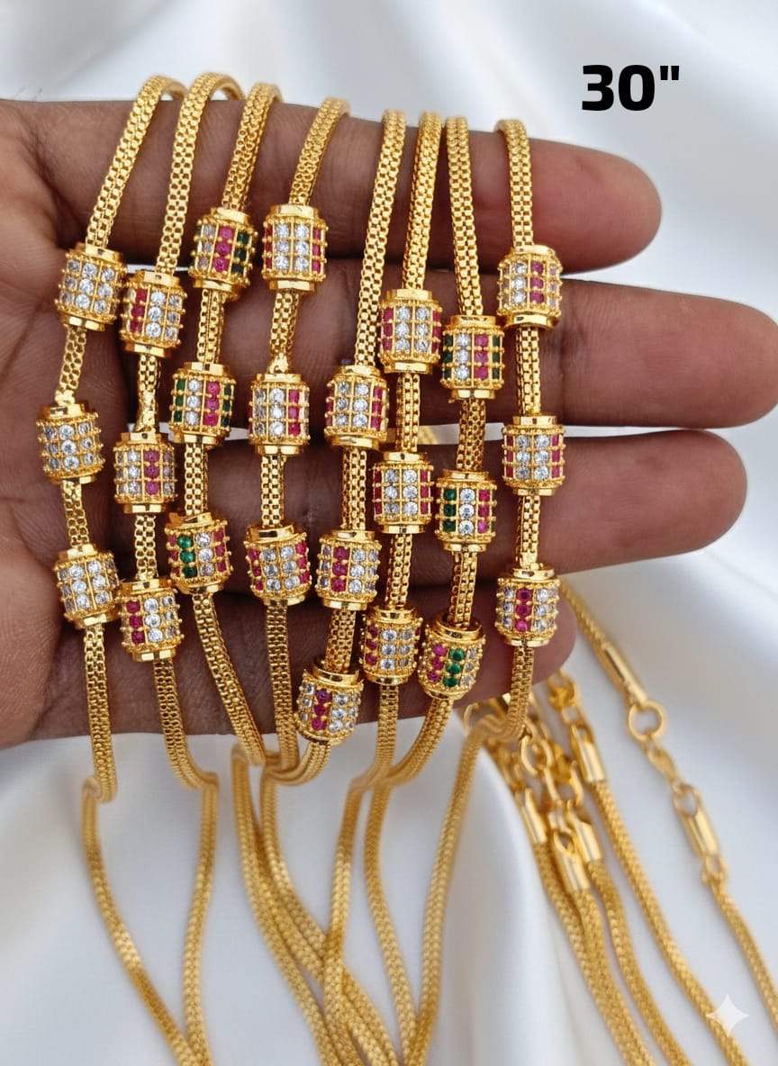 Pure panchalahom 30 inches polished Thali chain