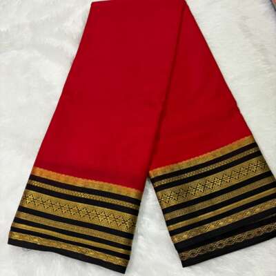 Rashmika mandana inspired semi Mysore silk saree