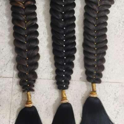 Ready to wear braid with peals, Jadagantalu