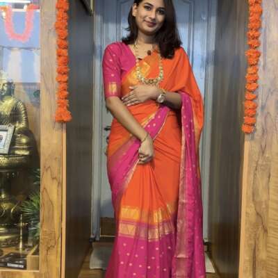 Ready to wear Mysore crepe silk saree