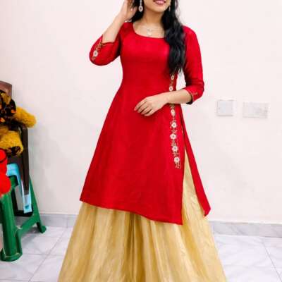 maggam work Kurthi with palazoo