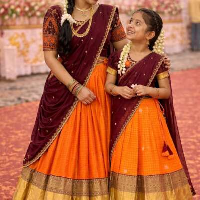 Mom n daughter combo lehenga set