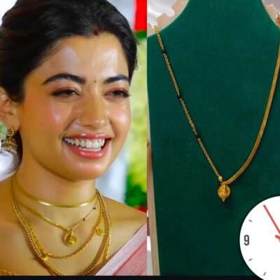 Rashmika mandana black beads