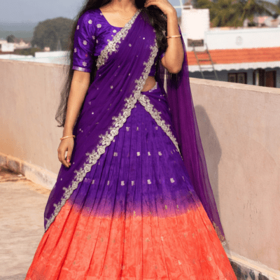 Pure viscose dola silk lehenga