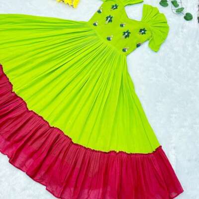 Buy 1 Get 1 free mulcotton maggam work frocks