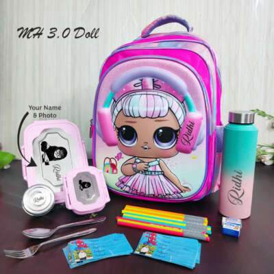 Headphone theme school bag combo set