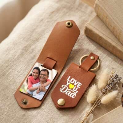 Leather keychain