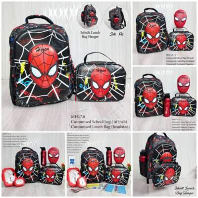 Spiderman in build lunch bag