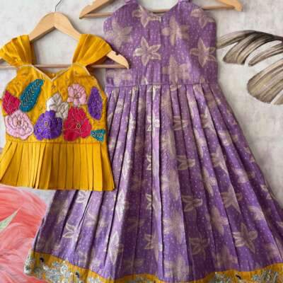 Viya:2 in 1 kids maggam work gown.. 💕