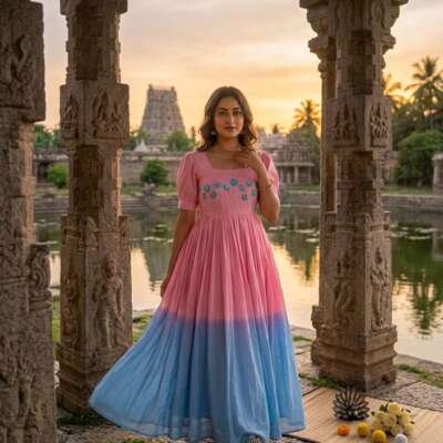 Mul cotton long frock