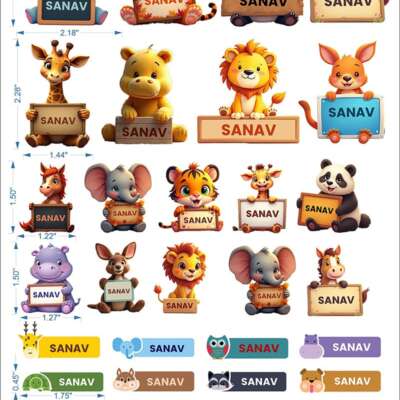 Kids stickers sheet