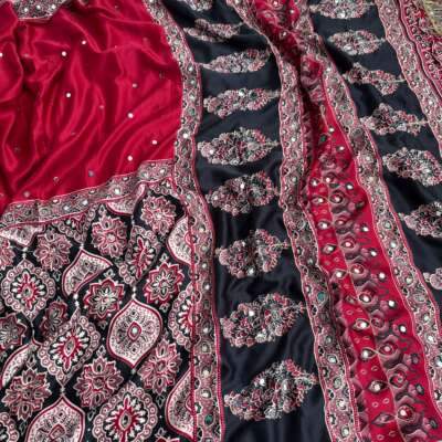 Ajrakh mirror work sarees