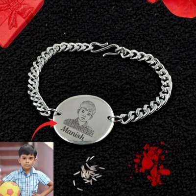 Customised photo sketch rakhi