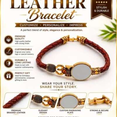 Leather Om bracelet Daliy