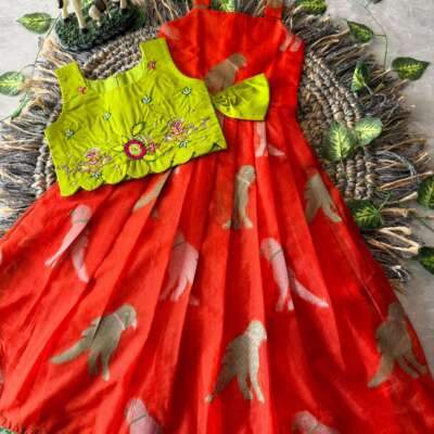 Pooja15:Bird design frock