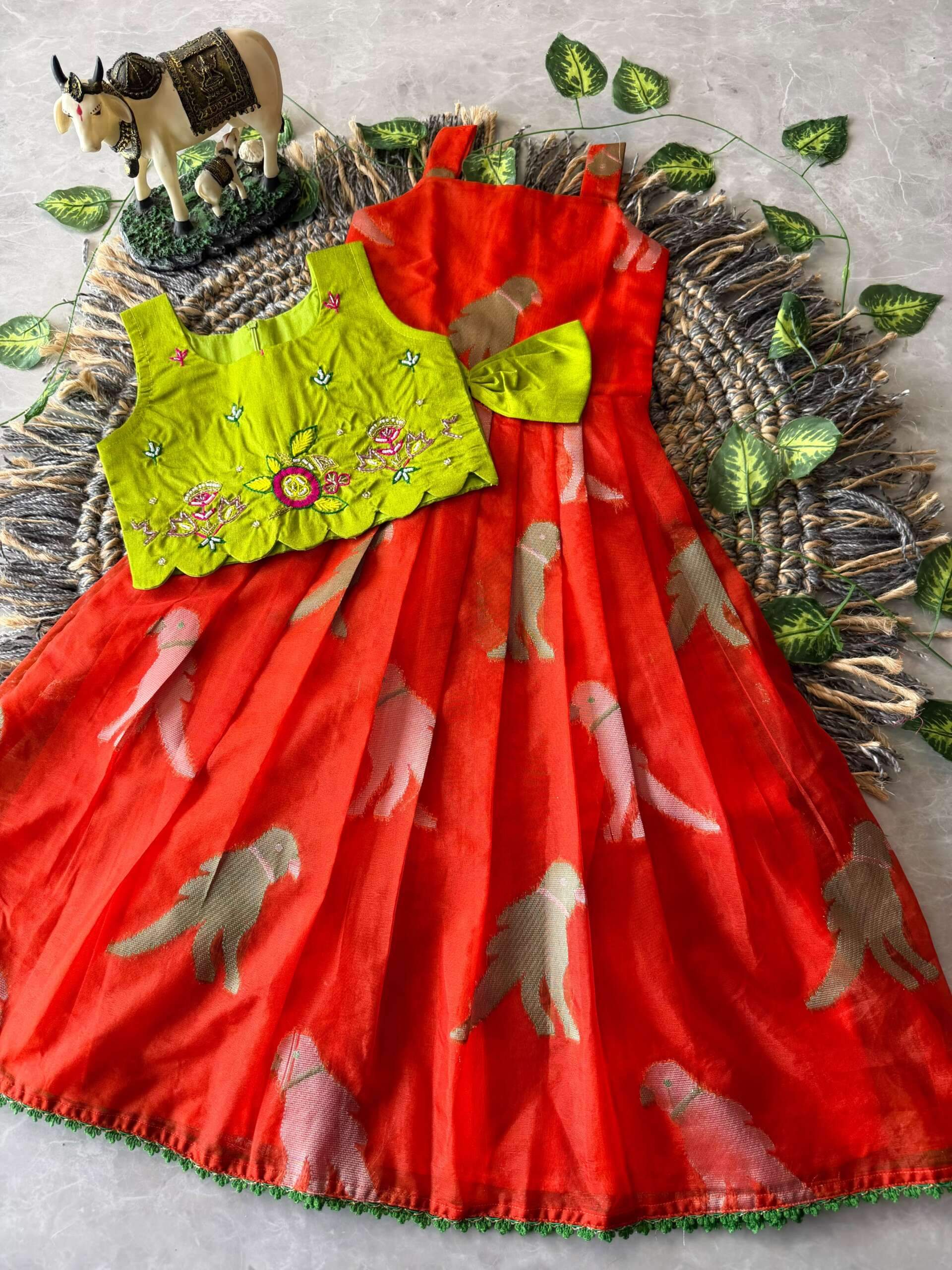 Pooja15:Bird design frock