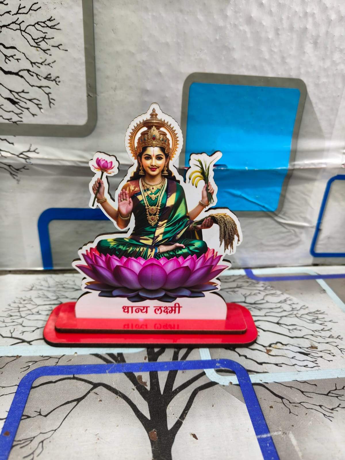 Set of 8 Ashta Lakshmi MDF Stand Figures - Image 5
