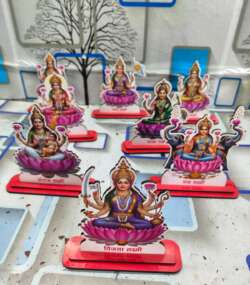 Set of 8 Ashta Lakshmi MDF Stand Figures - Thumbnail Image 2