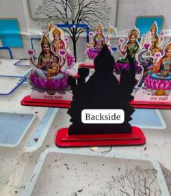 Set of 8 Ashta Lakshmi MDF Stand Figures - Thumbnail Image 4
