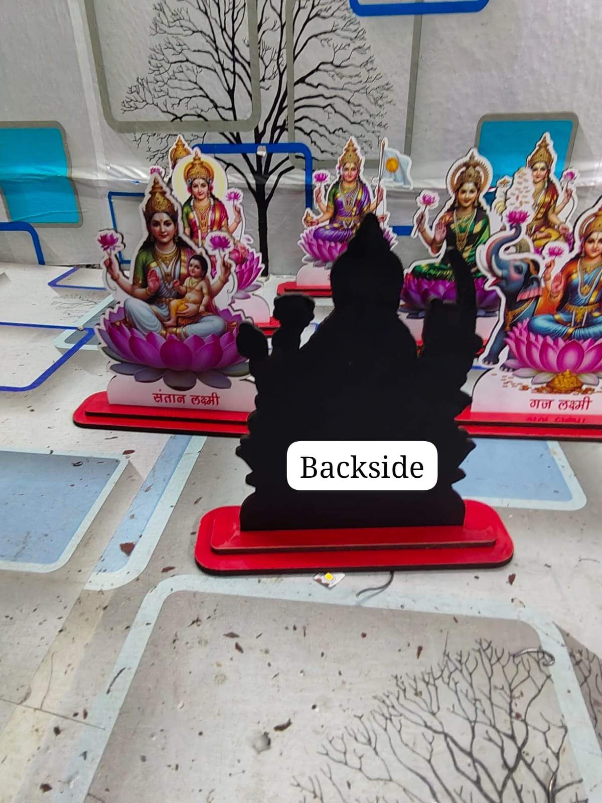 Set of 8 Ashta Lakshmi MDF Stand Figures - Image 4