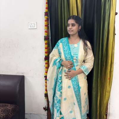 Pooja25:Beautiful Jamdani 3 piece set