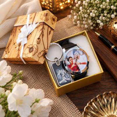 Photo watch with photo Keychain